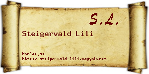 Steigervald Lili névjegykártya
